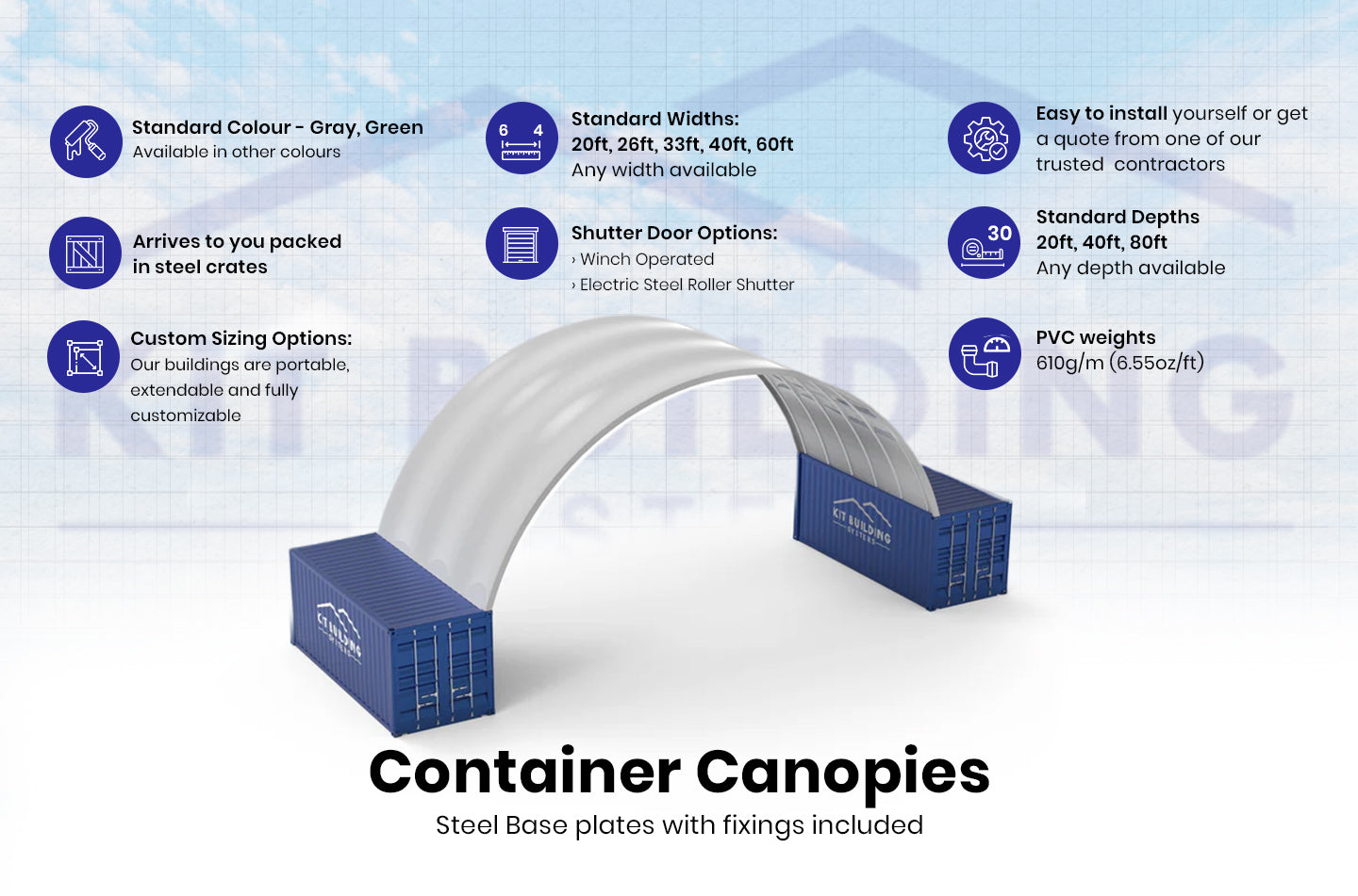 Containerluifels - 40ft x 20ft x 15ft (12m x 6m x 4,5m)