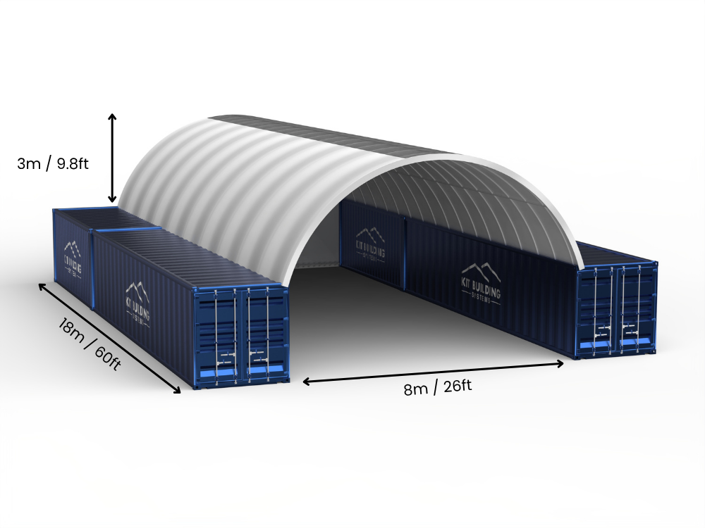 Containerluifels - 26ft x 20ft x 10ft (8m x 6m x 3m)