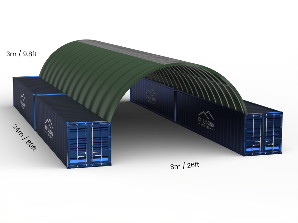 Containerluifels - 26ft x 20ft x 10ft (8m x 6m x 3m)