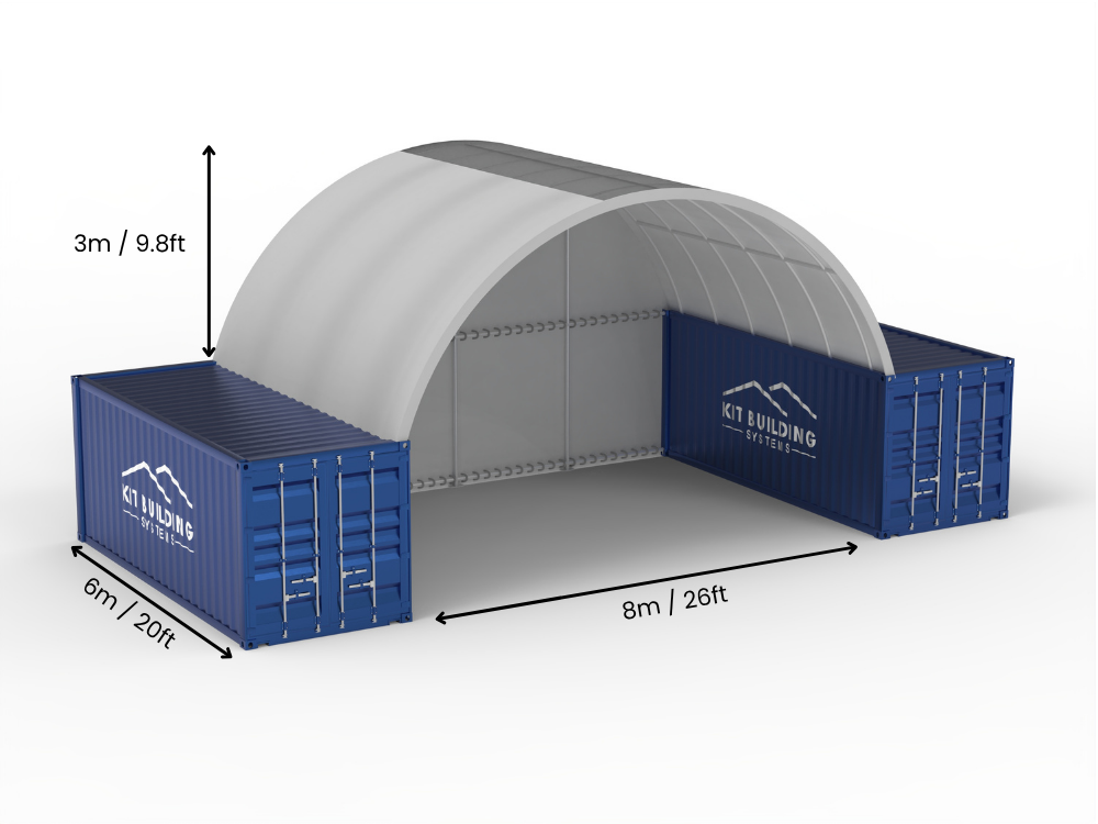 Containerluifels - 26ft x 20ft x 10ft (8m x 6m x 3m)
