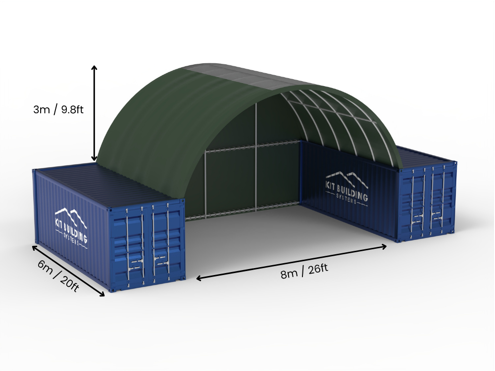 Containerluifels - 26ft x 20ft x 10ft (8m x 6m x 3m)