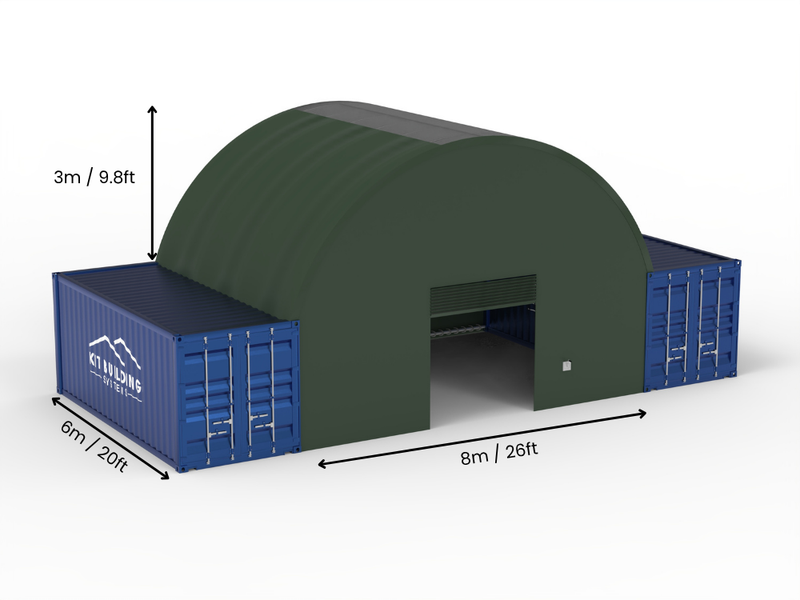 Containerluifels - 26ft x 20ft x 10ft (8m x 6m x 3m)