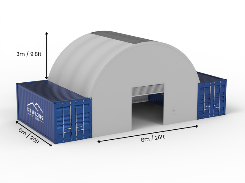 Containerluifels - 26ft x 20ft x 10ft (8m x 6m x 3m)