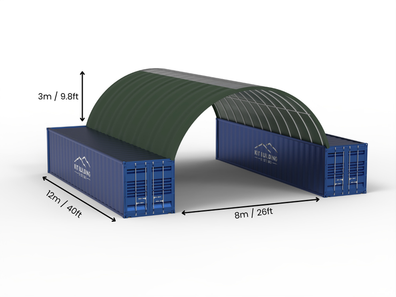 Containerluifels - 26ft x 20ft x 10ft (8m x 6m x 3m)