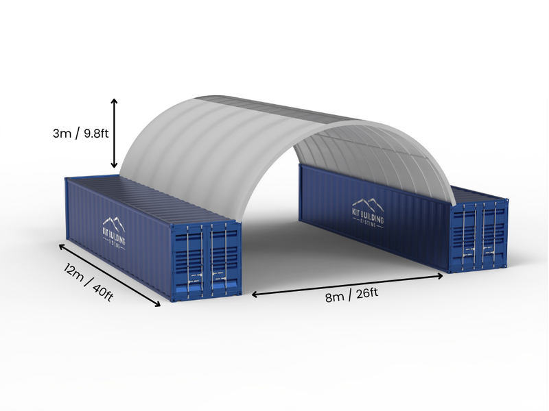 Containerluifels - 26ft x 20ft x 10ft (8m x 6m x 3m)