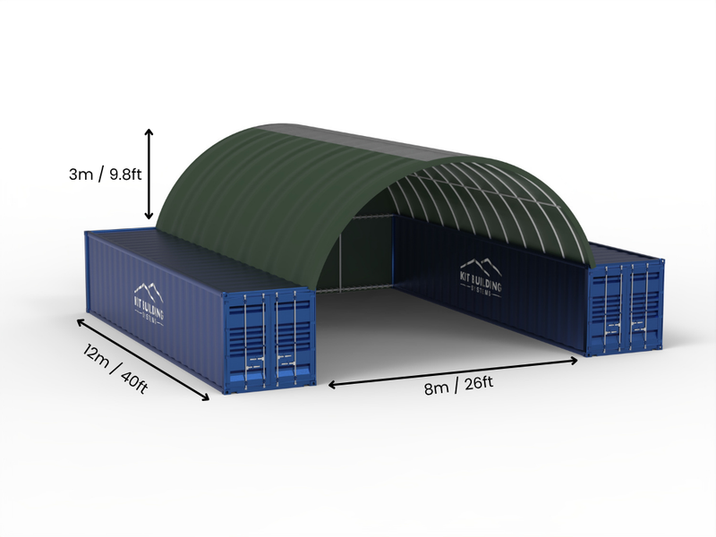 Containerluifels - 26ft x 20ft x 10ft (8m x 6m x 3m)