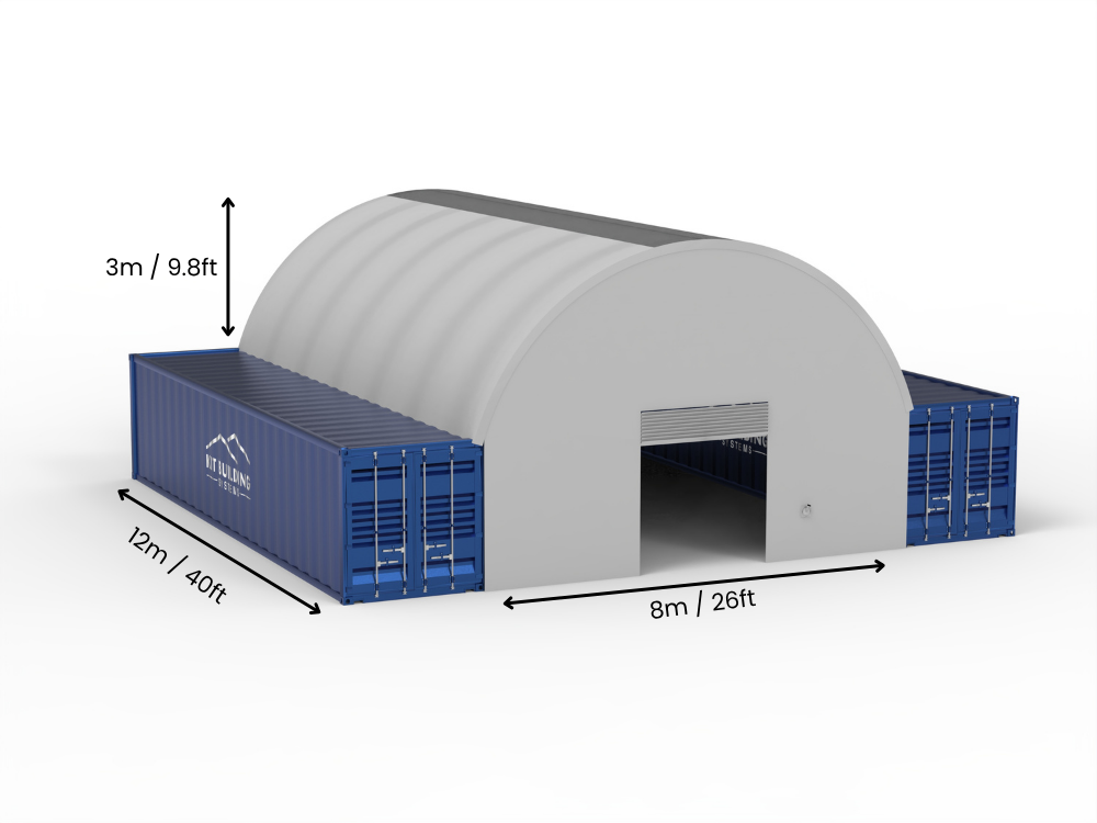 Containerluifels - 26ft x 20ft x 10ft (8m x 6m x 3m)