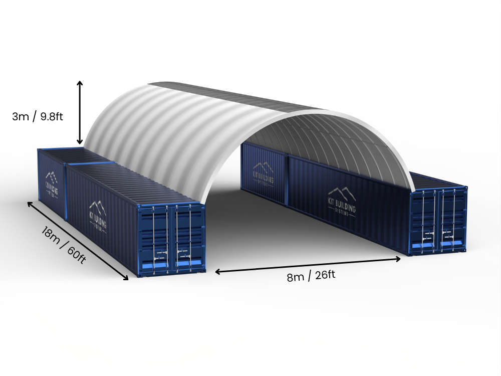 Containerluifels - 26ft x 20ft x 10ft (8m x 6m x 3m)