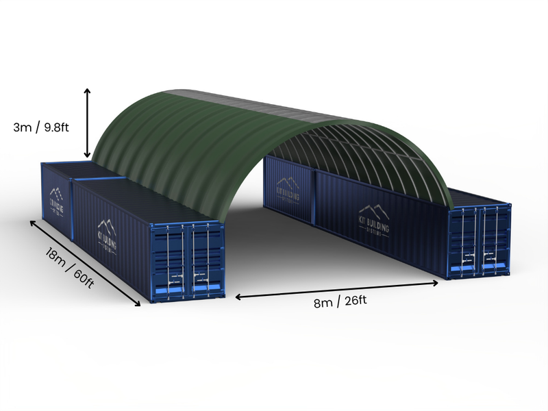 Containerluifels - 26ft x 20ft x 10ft (8m x 6m x 3m)