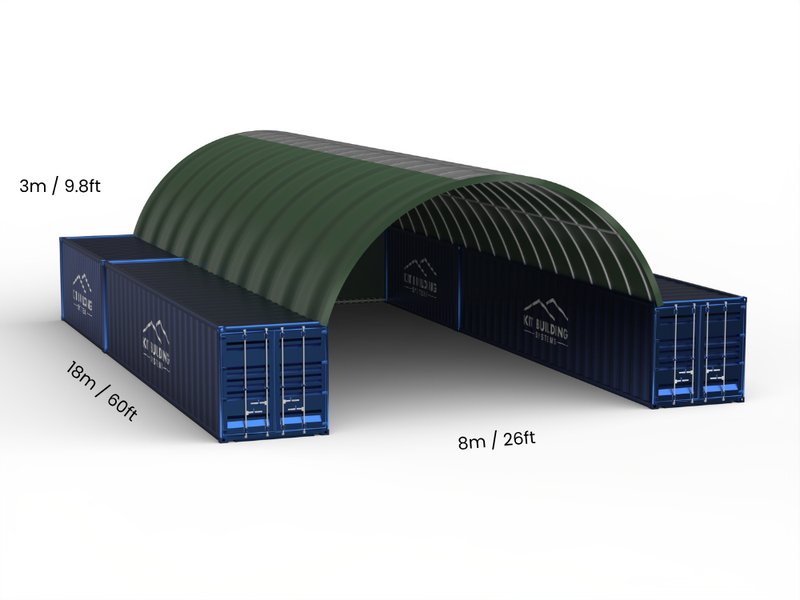 Containerluifels - 26ft x 20ft x 10ft (8m x 6m x 3m)