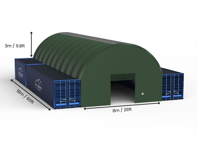 Containerluifels - 26ft x 20ft x 10ft (8m x 6m x 3m)