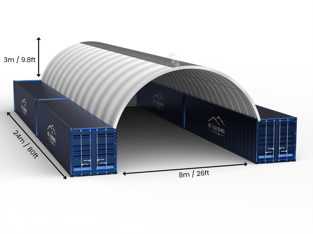 Containerluifels - 26ft x 20ft x 10ft (8m x 6m x 3m)