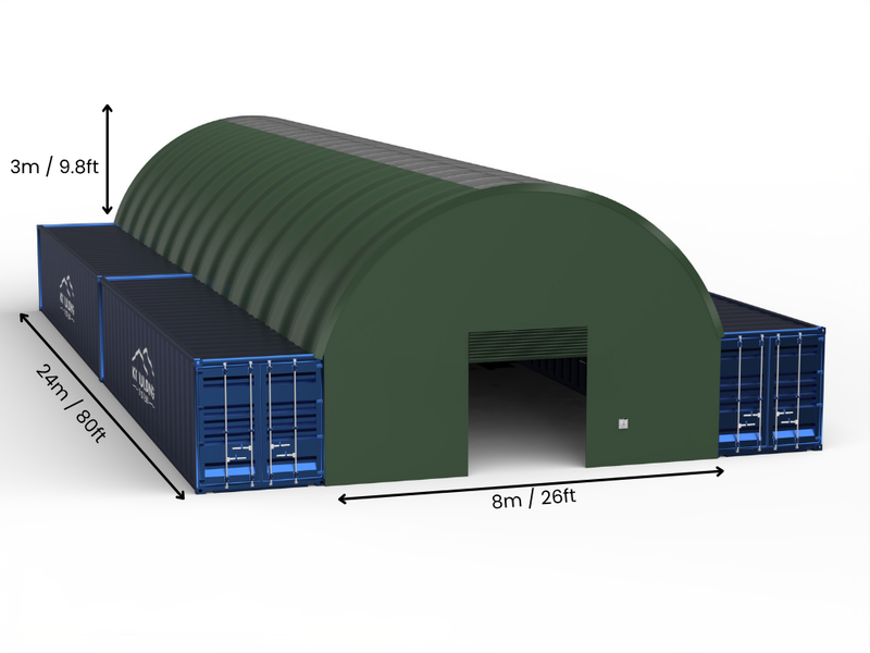 Containerluifels - 26ft x 20ft x 10ft (8m x 6m x 3m)