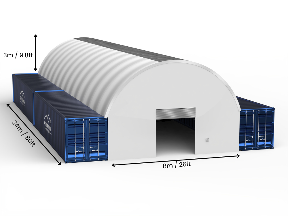 Containerluifels - 26ft x 20ft x 10ft (8m x 6m x 3m)