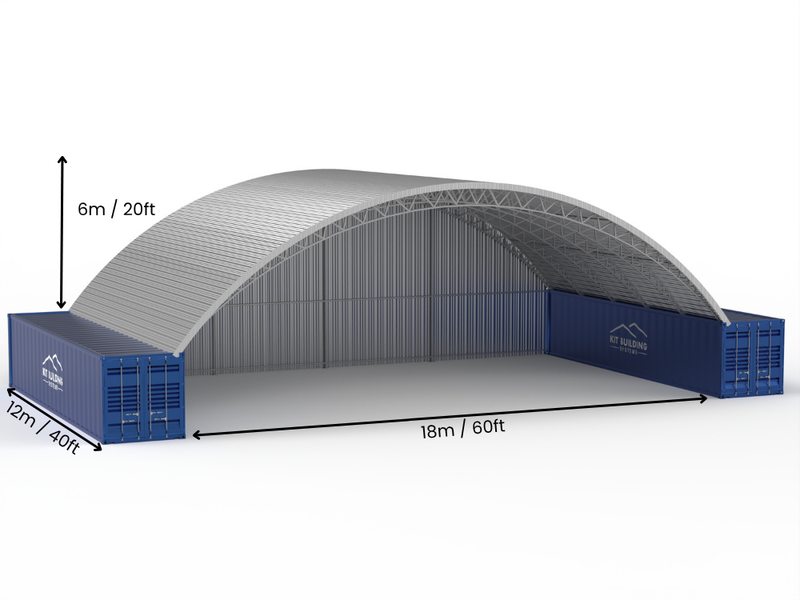 Stalen Container Luifels - 60ft x 40ft x 20ft (18m x 12m x 6,1m)