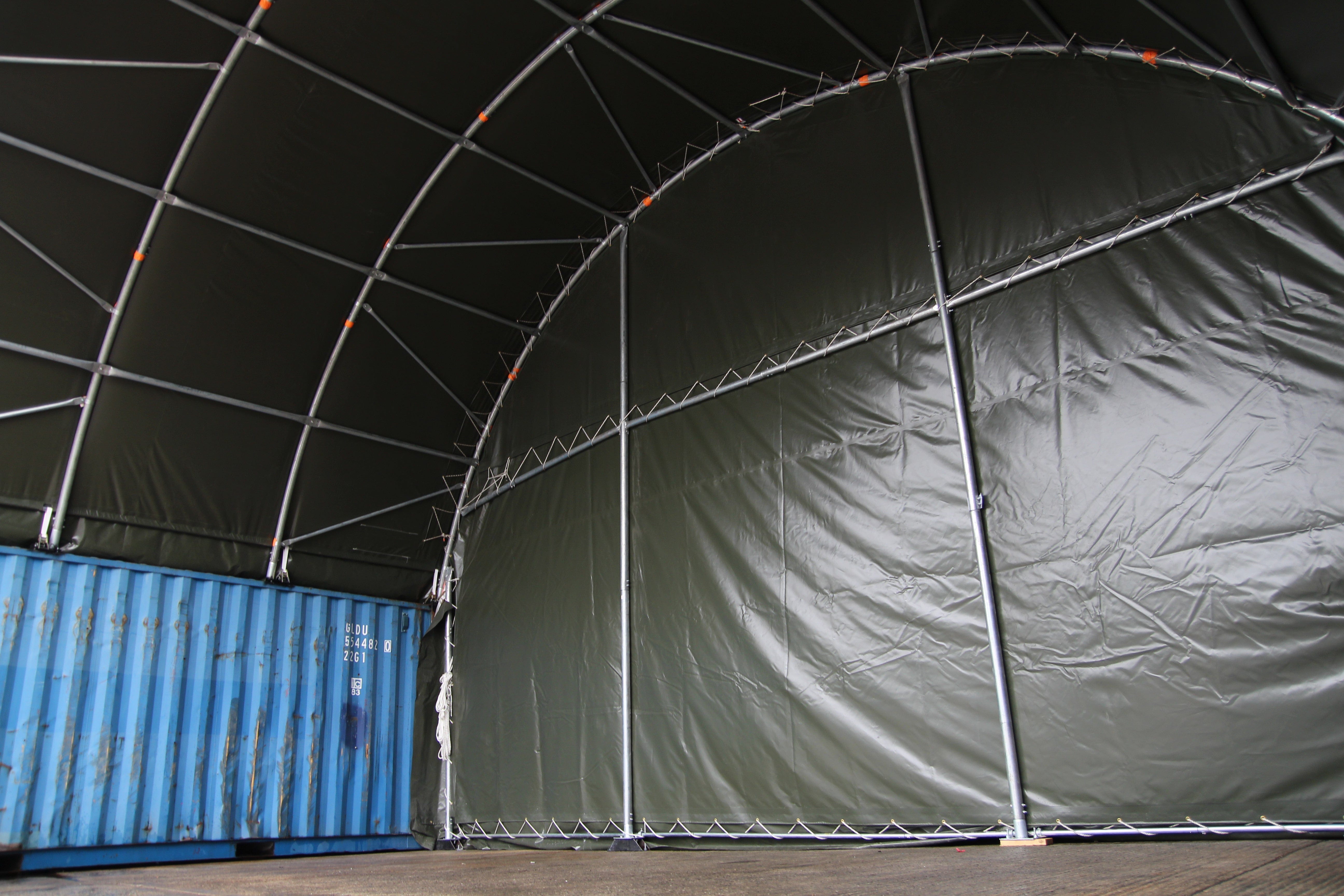 Kit Buildings Container Shelter - 20ft x 20ft x 6.5ft (6m x 6m x 2m)