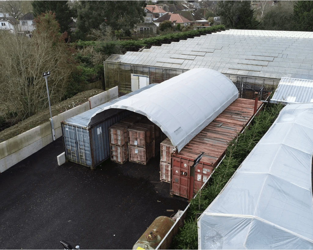 Kit Buildings Container Shelter Container Shelter - 20ft x 40ft x 6.5ft (6m x 12m x 2m)